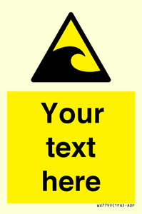 Custom warning tsunami hazard zone